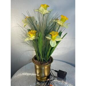 vintage optical fiber floral bouquet Yellow Daffodils